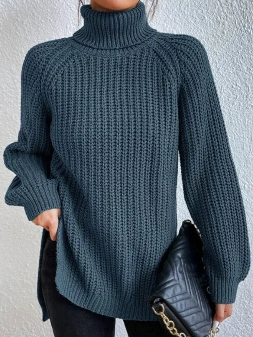 Gianna Pull à Col Roulé Femme Pull en maille doux et chaud avec coupe élégante décontractée, vue 7