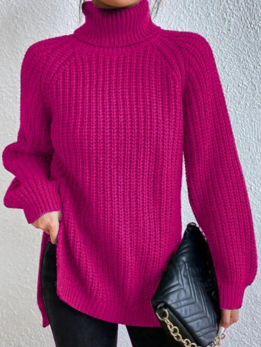 Gianna Pull à Col Roulé Femme Pull en maille doux et chaud avec coupe élégante décontractée, vue 11