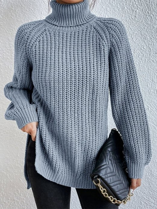 Gianna Pull à Col Roulé Femme Pull en maille doux et chaud avec coupe élégante décontractée, vue 8