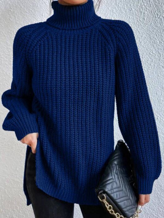 Gianna Pull à Col Roulé Femme Pull en maille doux et chaud avec coupe élégante décontractée, vue 6