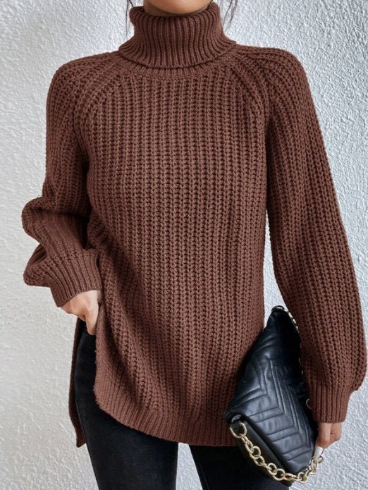 Gianna Pull à Col Roulé Femme Pull en maille doux et chaud avec coupe élégante décontractée, vue 5