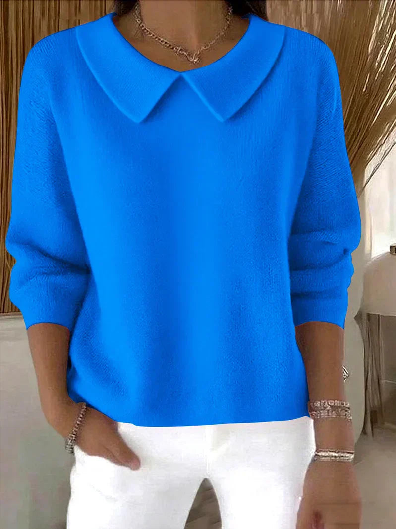 Pull ample femme à grand col