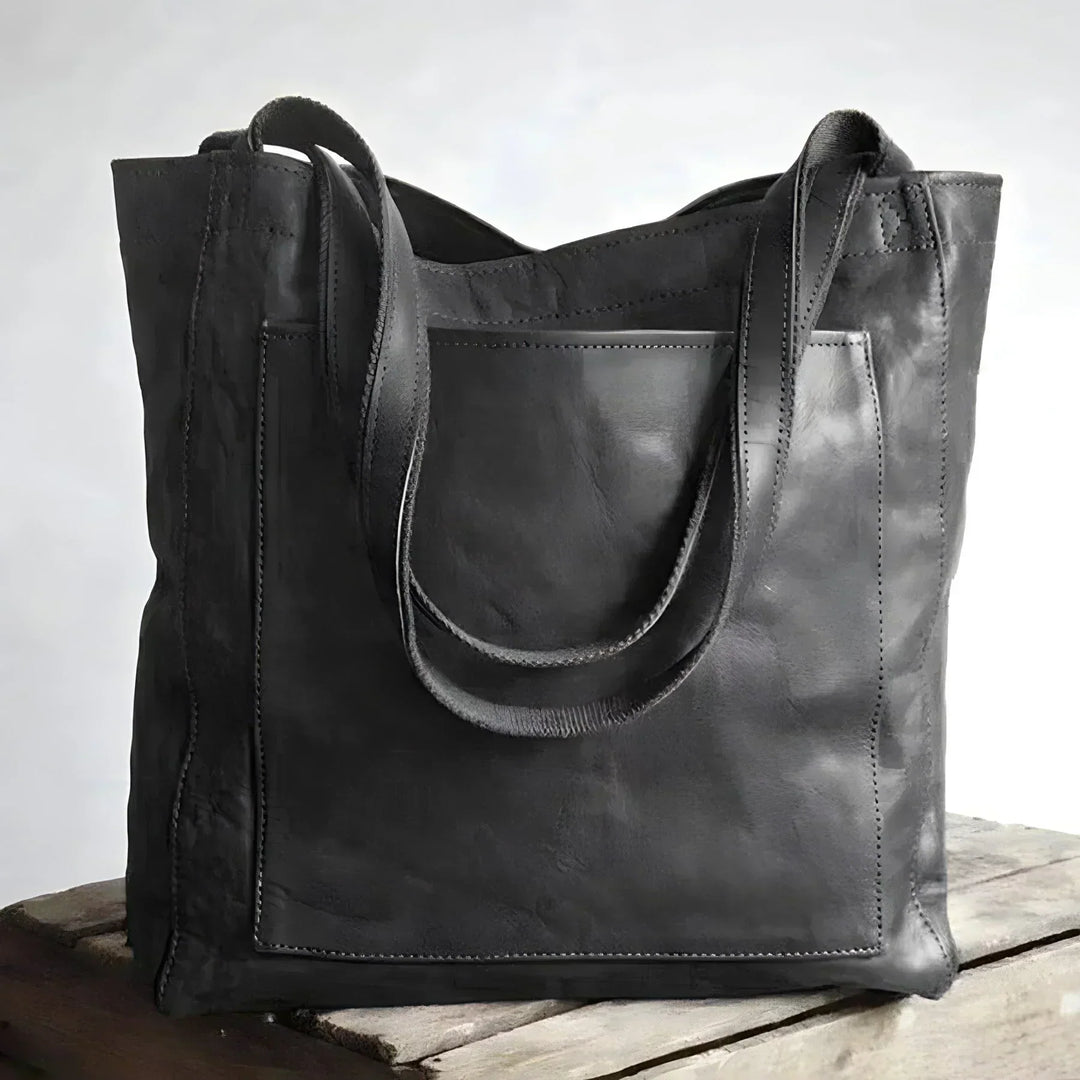 Women's Leather Tote Bag – Large Elegant Tote Bag for Work and Everyday Use