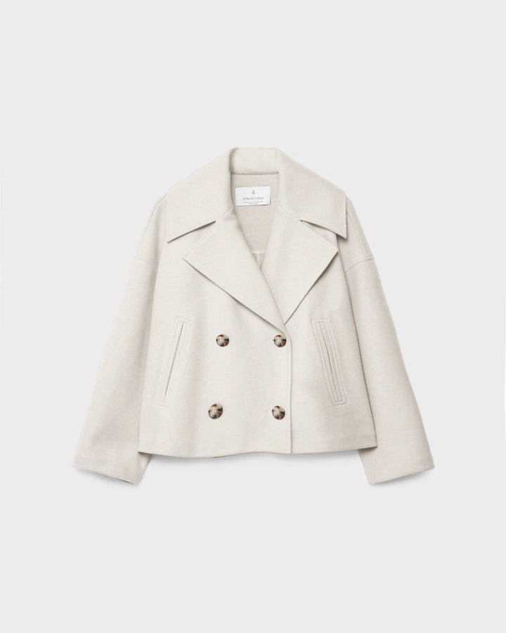 Vanessa Veste Femme Veste Courte Croisée en Laine Élégante & Chaude pour l’Hiver, vue 7