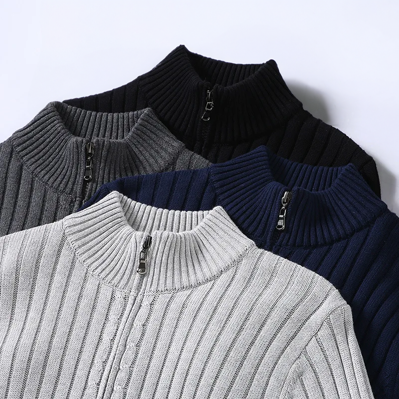 Drake Cardigan Homme Gilet Zippé Moderne en Maille Douce au Style Intemporel, vue 4