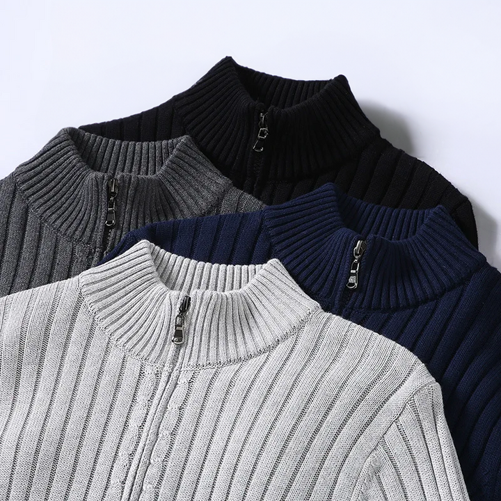Drake Cardigan Homme Gilet Zippé Moderne en Maille Douce au Style Intemporel, vue 4
