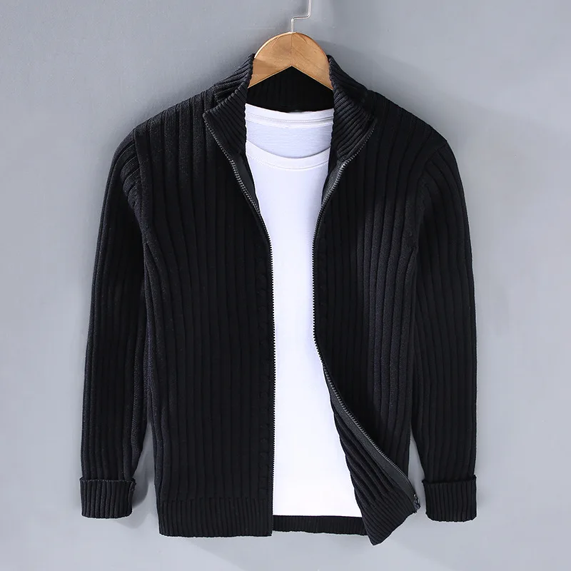 Drake Cardigan Homme Gilet Zippé Moderne en Maille Douce au Style Intemporel, vue 6