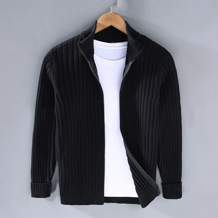 Drake Cardigan Homme Gilet Zippé Moderne en Maille Douce au Style Intemporel, vue 6