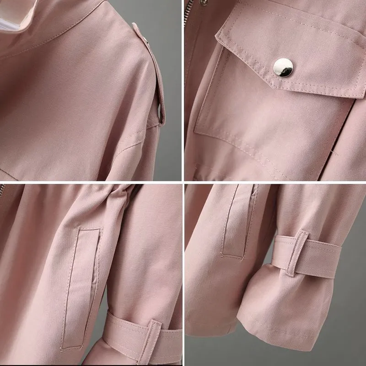 Julie Femme Imperméable Coton Ciré Manteau Étanche Élégant & Léger pour Mi-Saison, vue 4