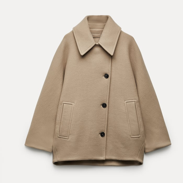 Amélie Femme Manteau Oversize Élégant Manteau en Laine Doux & Tendance pour Hiver, vue 17