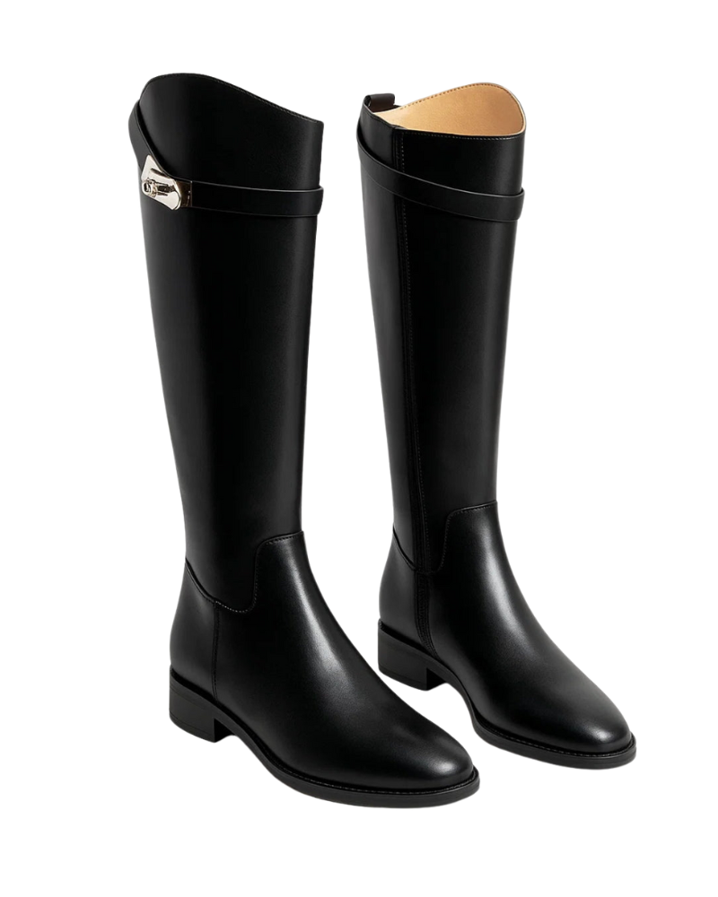 Kyrie Bottes Femme Sous le Genou Design Minimaliste, Talon Bas Confort & Style Chic, vue 2