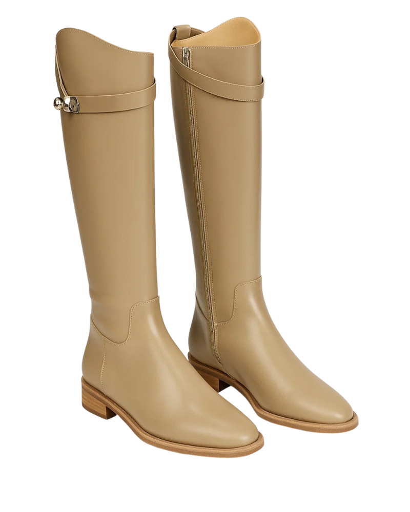Kyrie Bottes Femme Sous le Genou Design Minimaliste, Talon Bas Confort & Style Chic