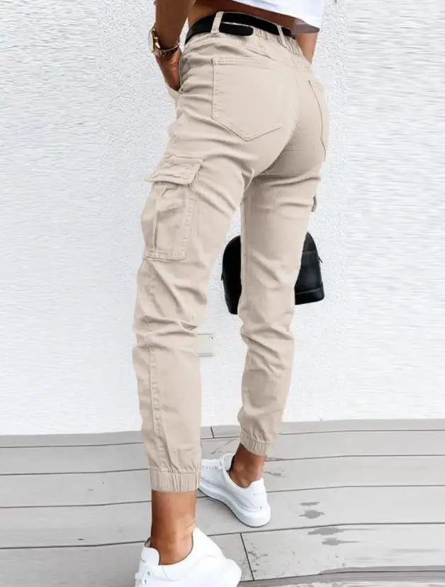 Jordyn Pantalon Cargo Taille Haute Femme Confort, Style Tendance & Poches Fonctionnelles, vue 4