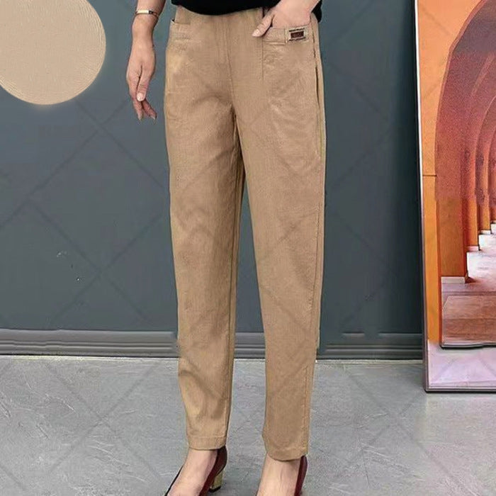 Mariana Pantalon Femme en Coton Coupe Confortable en Tissu Élastique & Éco-Responsable, vue 2