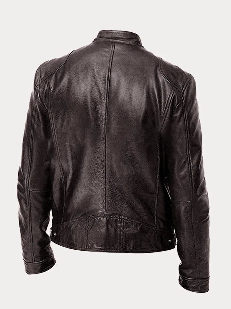 Dave Veste Biker Homme Cuir PU Tendance avec Coupe Classique & Doublure Douce en Coton, vue 15