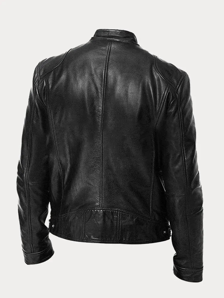 Dave Veste Biker Homme Cuir PU Tendance avec Coupe Classique & Doublure Douce en Coton, vue 16