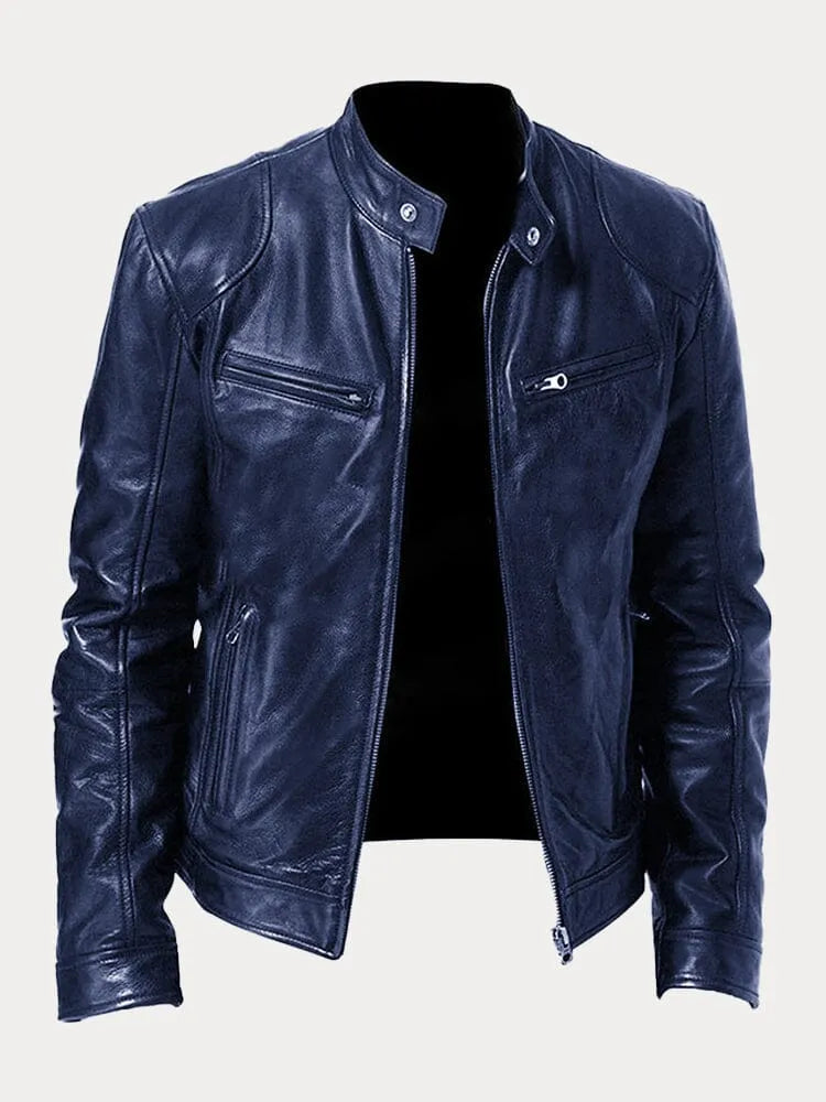 Dave Veste Biker Homme Cuir PU Tendance avec Coupe Classique & Doublure Douce en Coton, vue 9