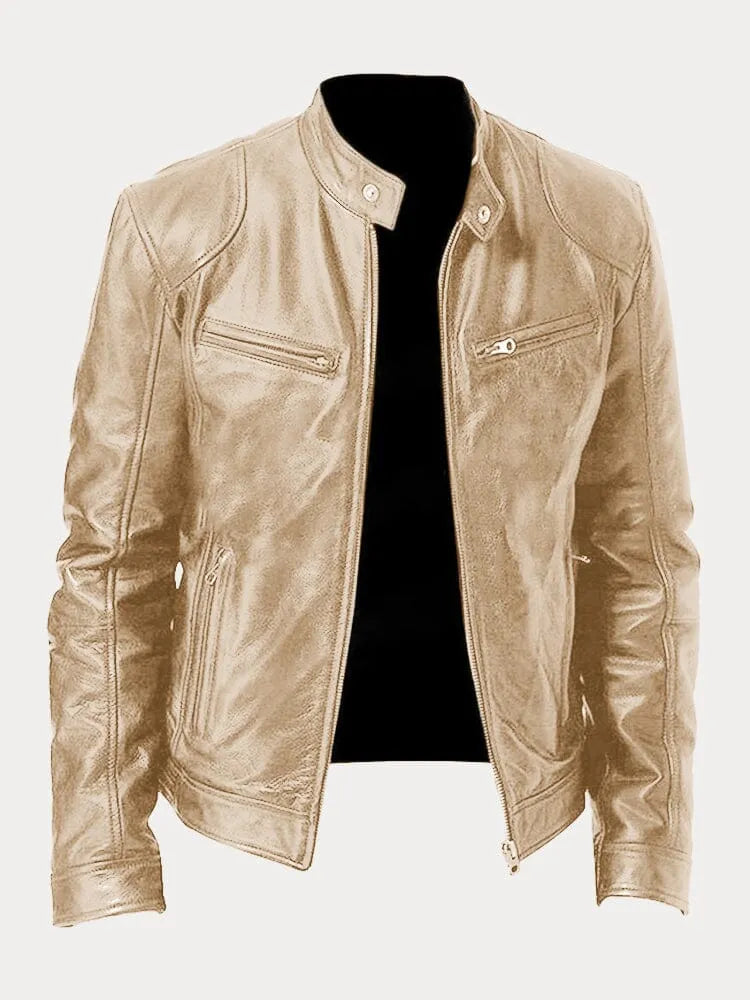 Dave Veste Biker Homme Cuir PU Tendance avec Coupe Classique & Doublure Douce en Coton, vue 6