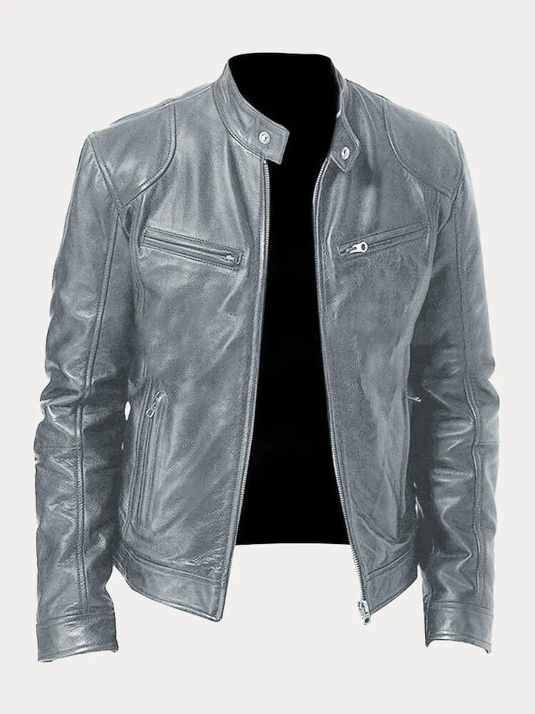 Dave Veste Biker Homme Cuir PU Tendance avec Coupe Classique & Doublure Douce en Coton, vue 7
