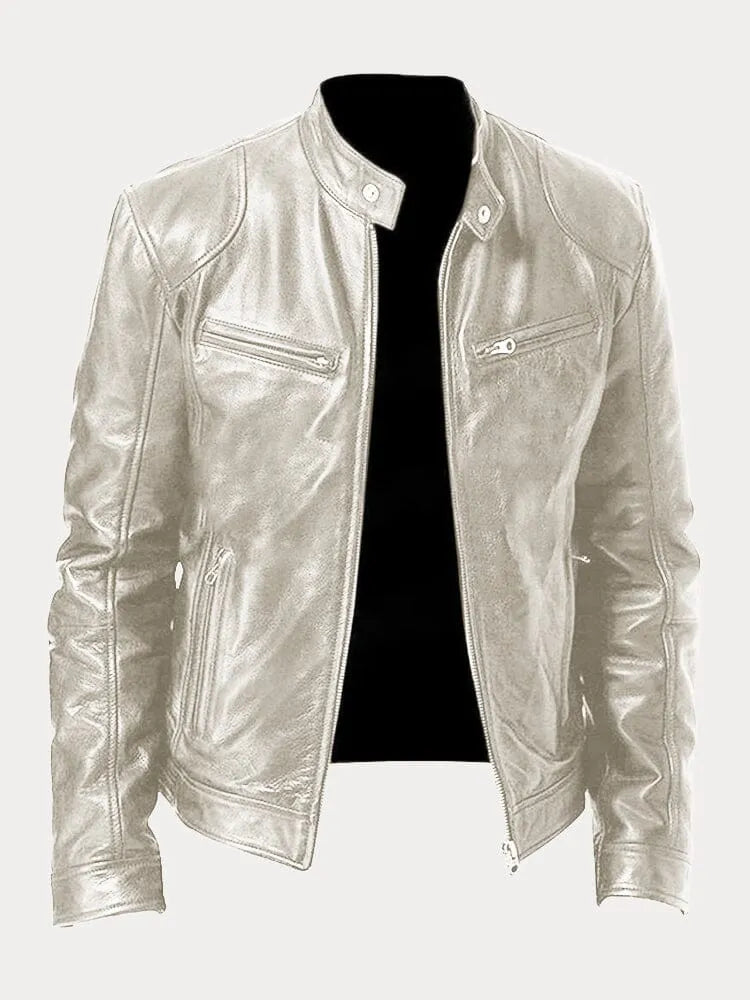 Dave Veste Biker Homme Cuir PU Tendance avec Coupe Classique & Doublure Douce en Coton, vue 5