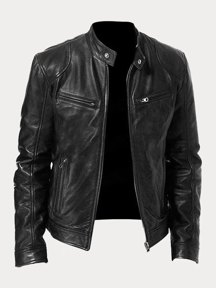 Dave Veste Biker Homme Cuir PU Tendance avec Coupe Classique & Doublure Douce en Coton, vue 10