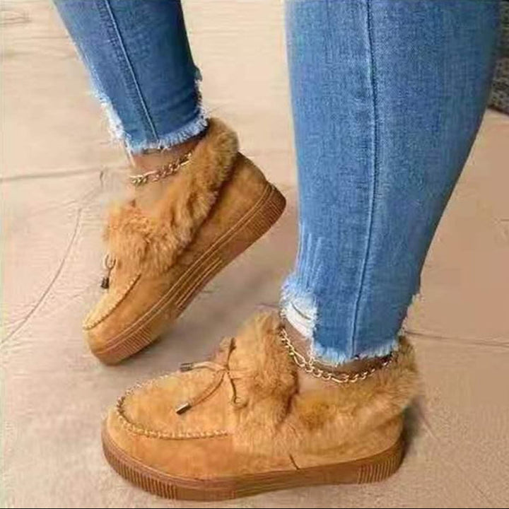 Esther Chaussons d’Hiver pour Femme Toucher Suédine Doux avec Doublure Chaude en Fausse Fourrure & Semelle Antidérapante, vue 7