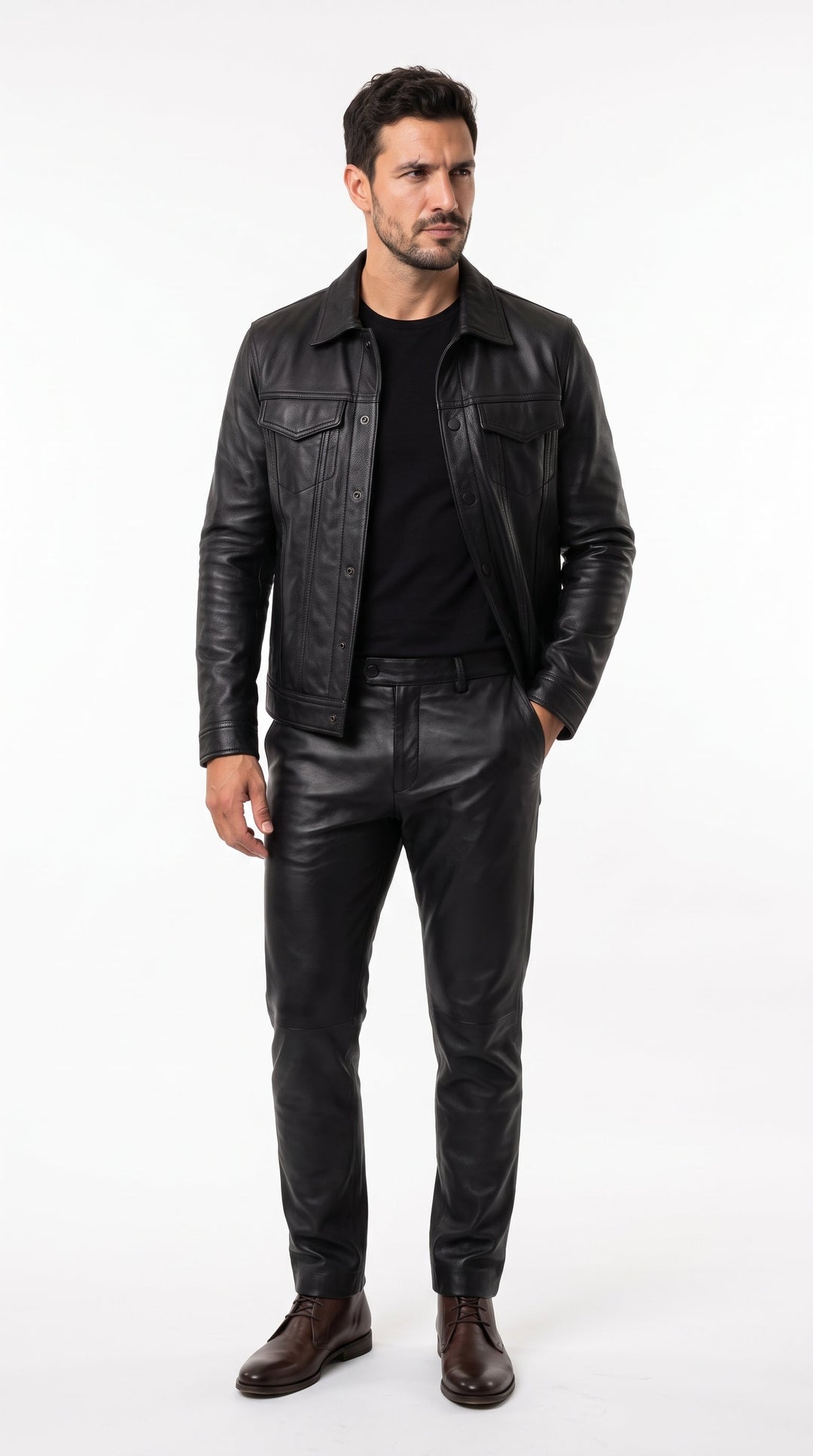 Veste en cuir homme blouson biker