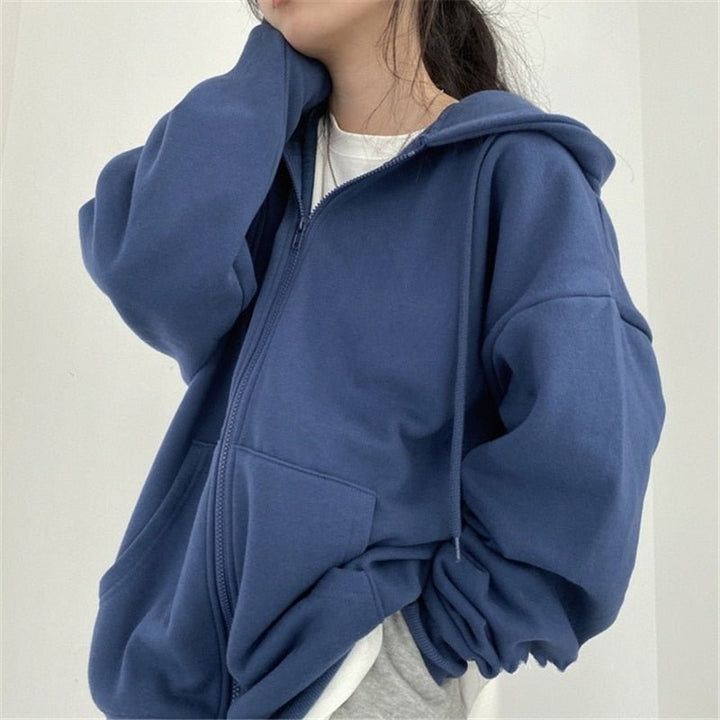 Ayleen Veste Femme Oversize à Capuche avec Poches, Style Moderne & Confortable