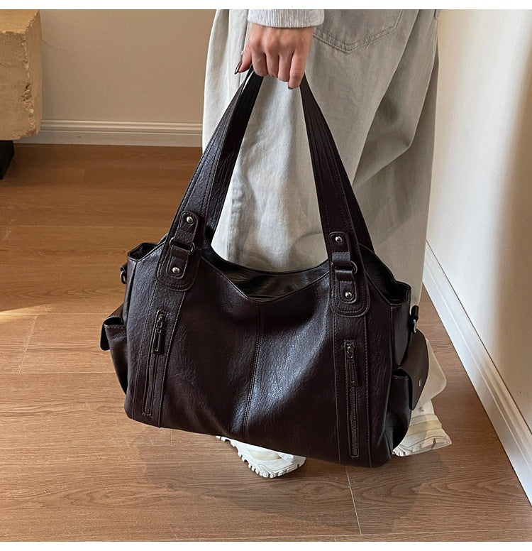 Clara Sac à Main Femme Sac en Cuir Élégant avec Compartiments Spacieux & Détails Zippés, vue 12