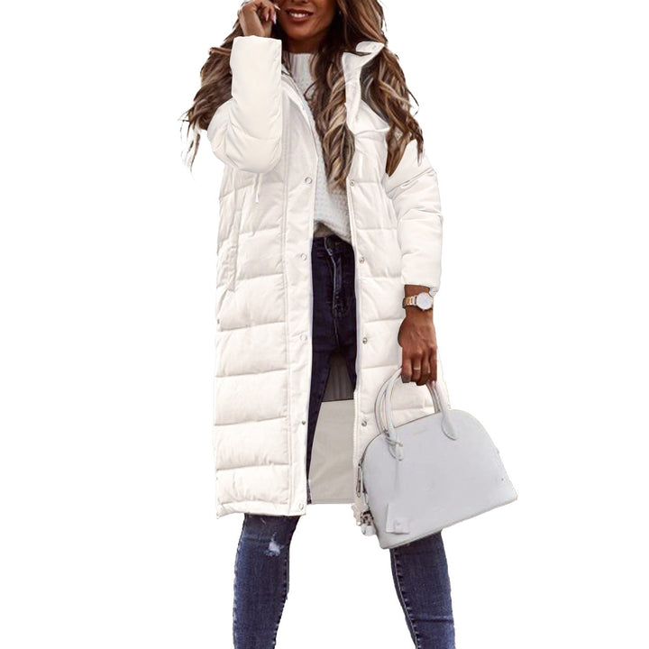 Evie Doudoune Longue Femme Manteau Hiver Chaud avec Capuche & Coupe Élancée Légère, vue 12