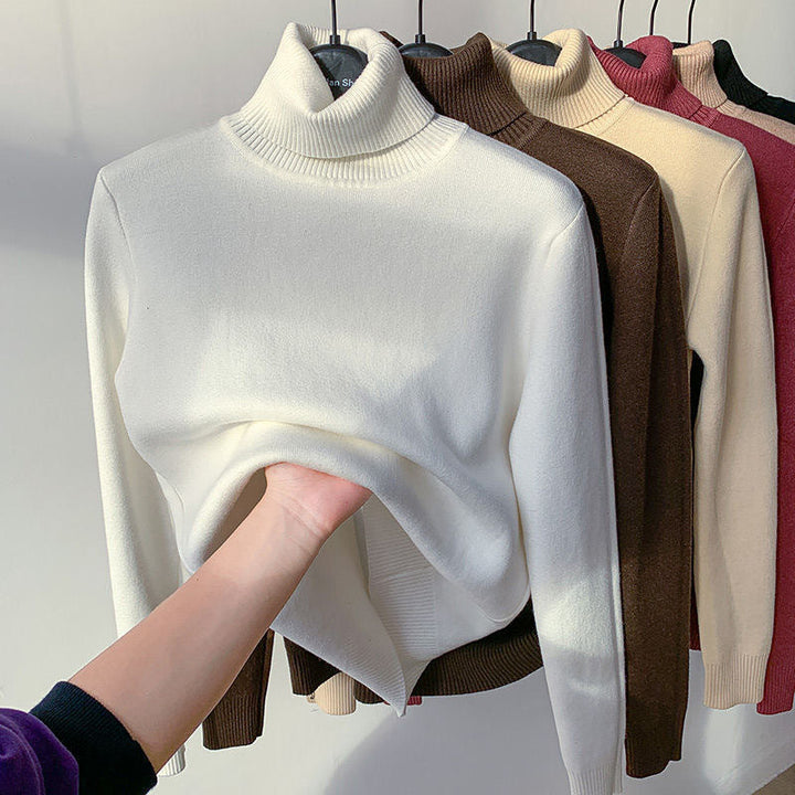 Milani Pull Col Roulé Femme Sweat Doublé Polaire Chaud & Coupe Décontractée d’Hiver, vue 4